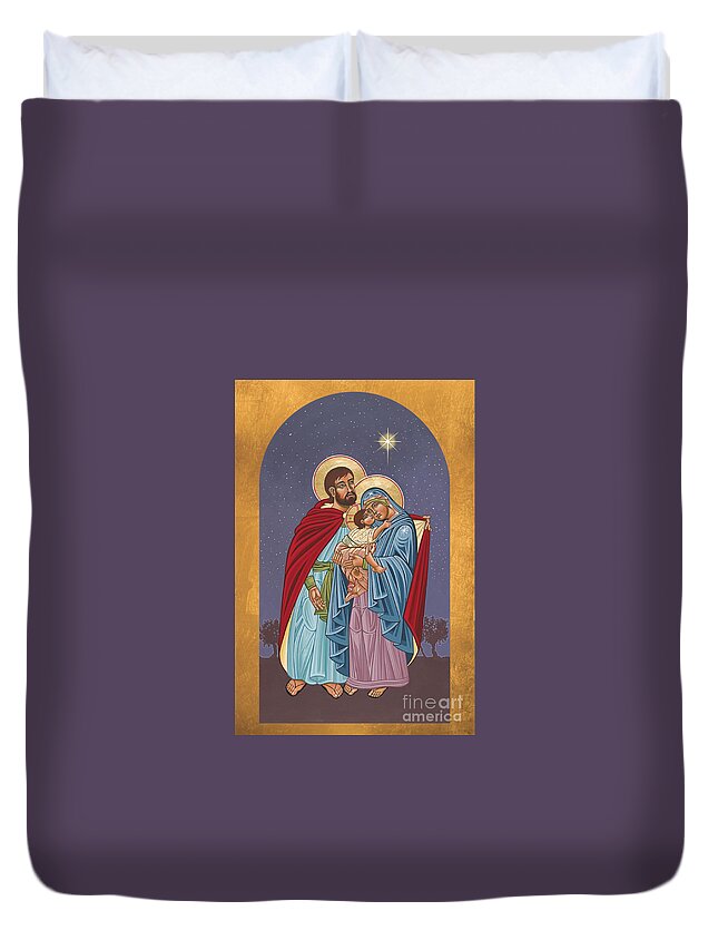 The Holy Family Hospital Duvet Cover featuring the painting The Holy Family for the Holy Family Hospital of Bethlehem 272 by William Hart McNichols