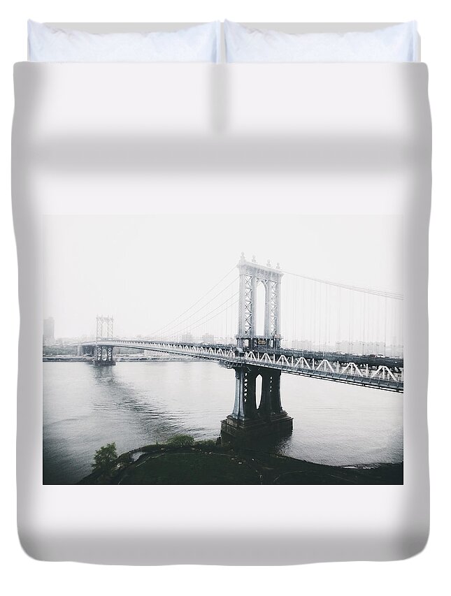 Manhattan Bridge Duvet Cover featuring the photograph The Manhattan Bridge #2 by Natasha Marco