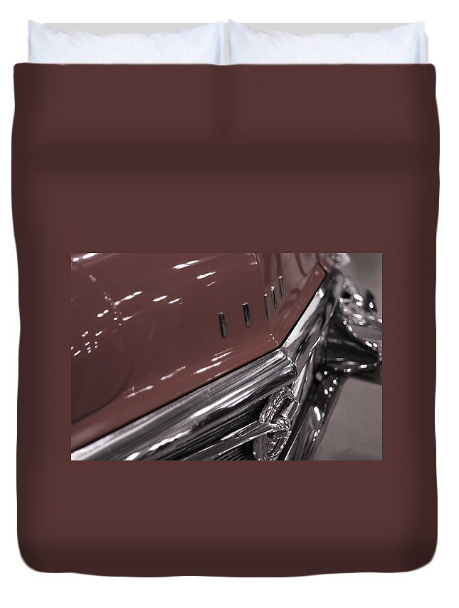 Buick Duvet Cover featuring the photograph The Old Buick #1 by Kristia Adams