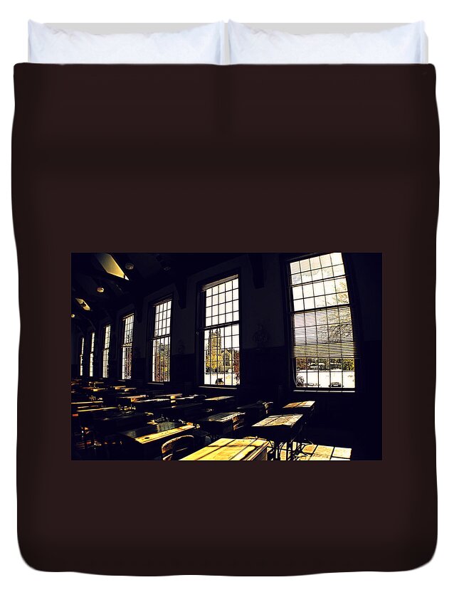 Groton School Duvet Cover featuring the photograph The School Room #1 by Marysue Ryan