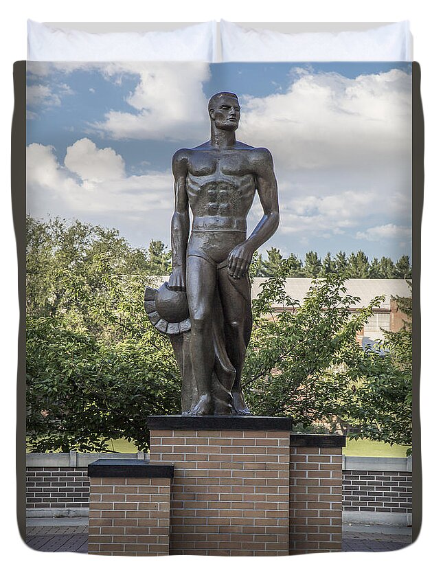 The Spartan Statue At Msu Duvet Cover For Sale By John Mcgraw