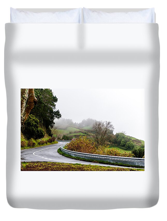 Art Duvet Cover featuring the photograph The Winding Road #1 by Joseph Amaral