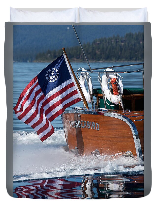 Ensign Duvet Cover featuring the photograph Thunderbird Ensign #10 by Steven Lapkin