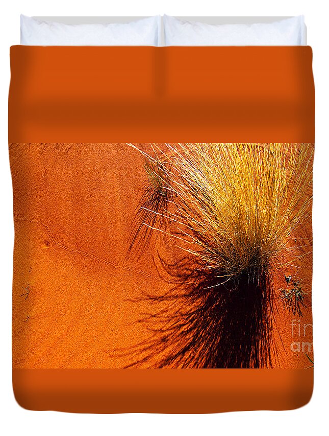 Palm Valley Central Australia Landscape Outback Australian Duvet Cover featuring the photograph Tracks in the Sand #1 by Bill Robinson