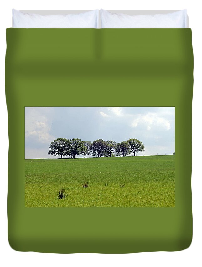 Tree Line Duvet Cover featuring the photograph Tree line #1 by Tony Murtagh