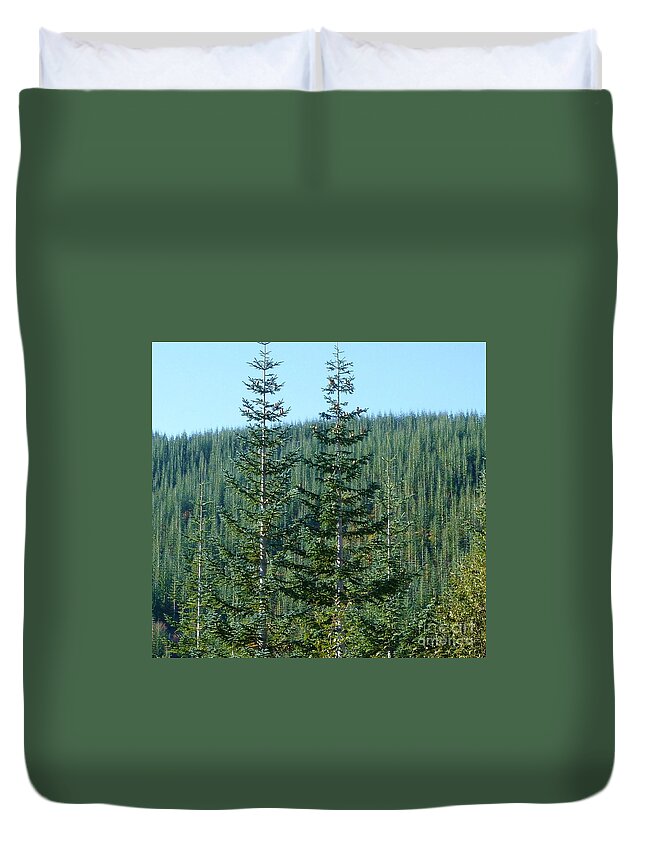 Noble Trees Duvet Cover featuring the photograph Trees Of Nobility by Susan Garren