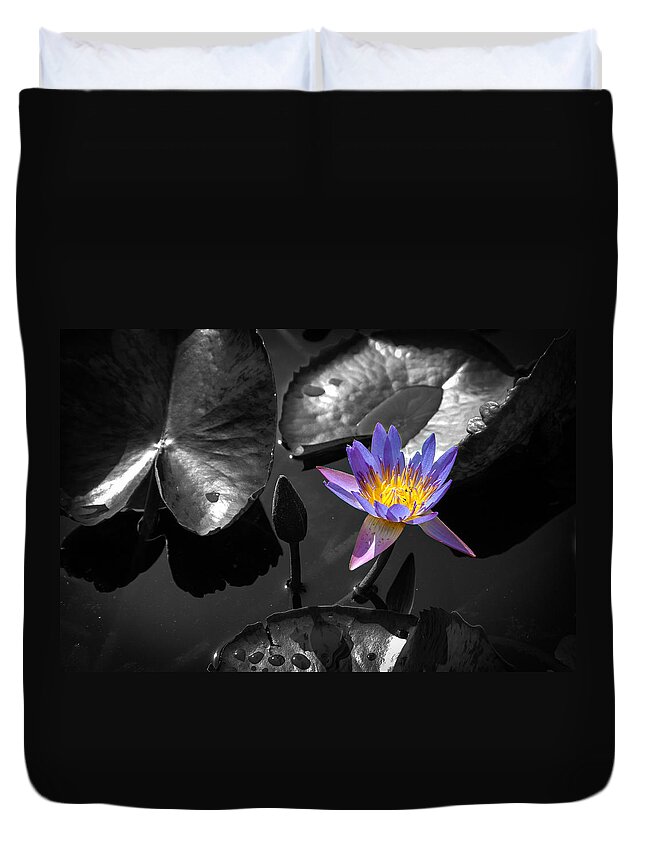 Bloom Duvet Cover featuring the photograph Water Lily by Mark Llewellyn