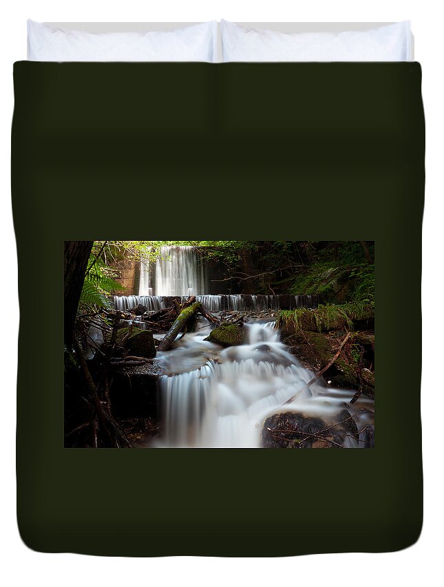 Waterfall Duvet Cover featuring the photograph Waterfall #1 by Ivan Slosar