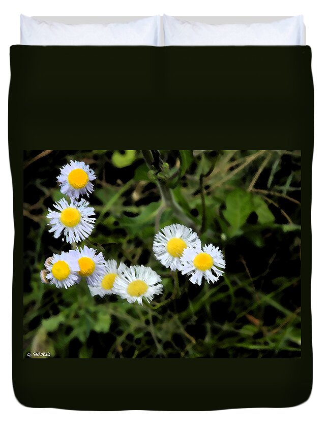 Spring Duvet Cover featuring the painting Wild Flowers by George Pedro