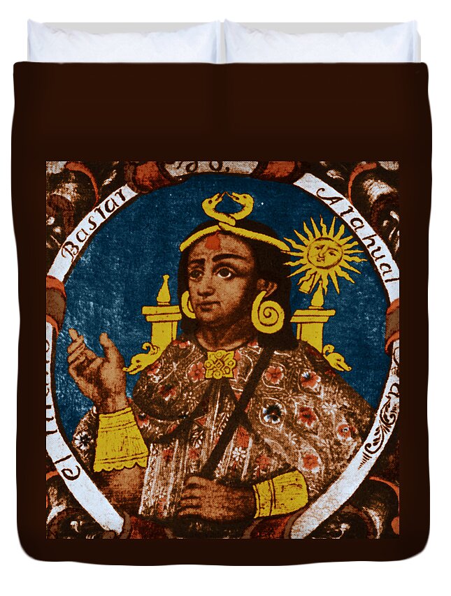 History Duvet Cover featuring the photograph Atahualpa, Last Emperor Of The Incan #10 by Science Source