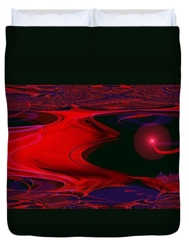 1137 Duvet Cover featuring the painting 1137 - Parallel Universe by Irmgard Schoendorf Welch