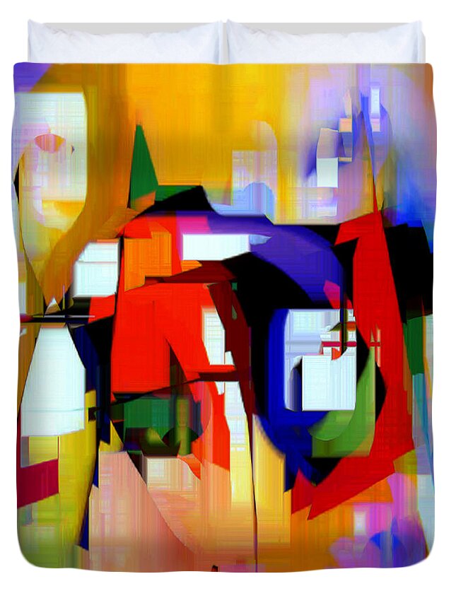 Abstract Duvet Cover featuring the digital art Abstract Series IV by Rafael Salazar