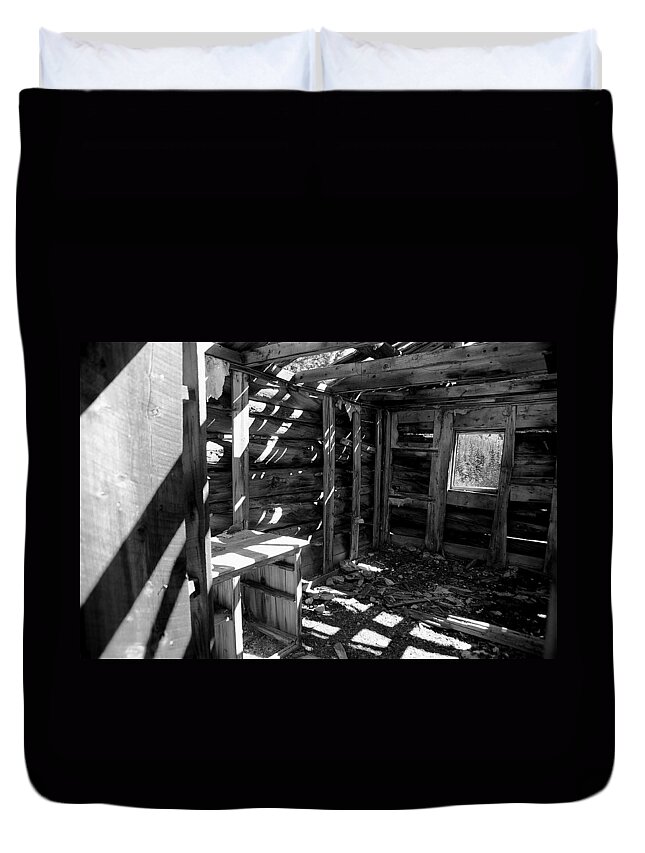 Photograph Duvet Cover featuring the photograph 1880's Cabin by Richard Gehlbach