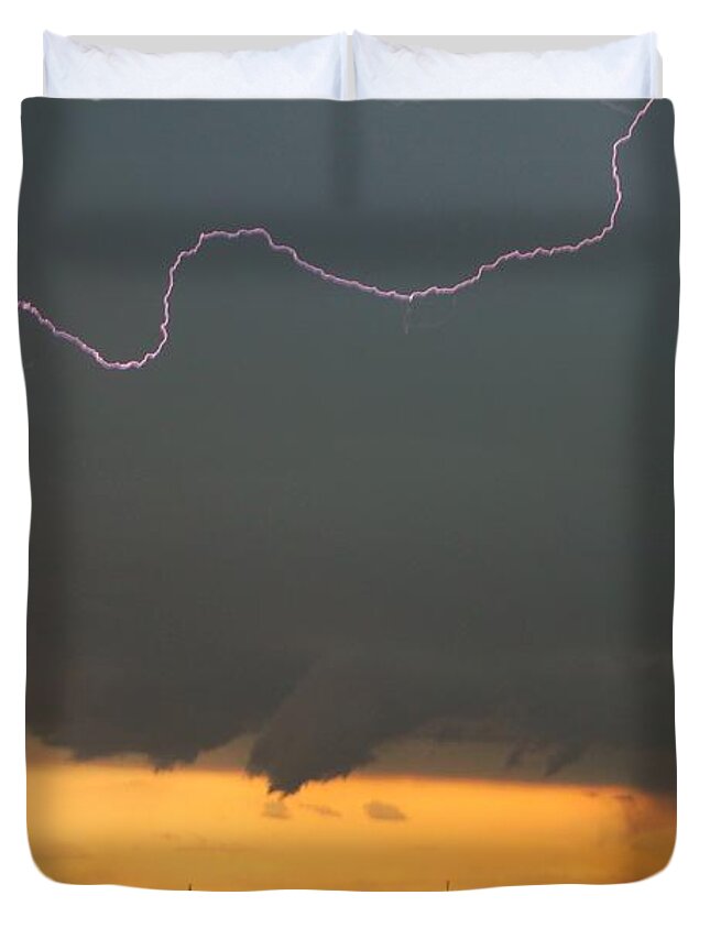 Stormscape Duvet Cover featuring the photograph Let the Storm Season Begin #17 by NebraskaSC