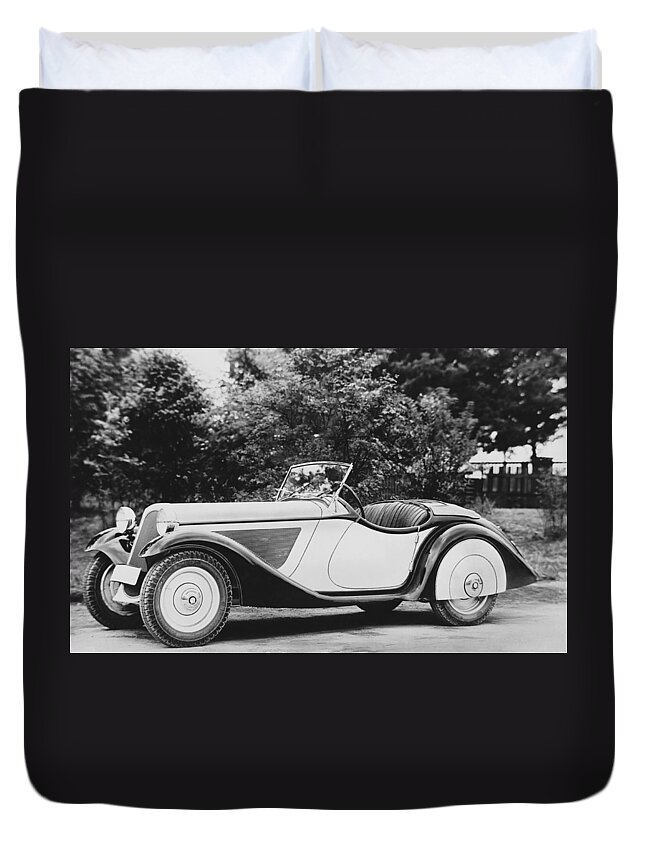 1930s Duvet Cover featuring the photograph 1937 BMW Convertible by Underwood Archives