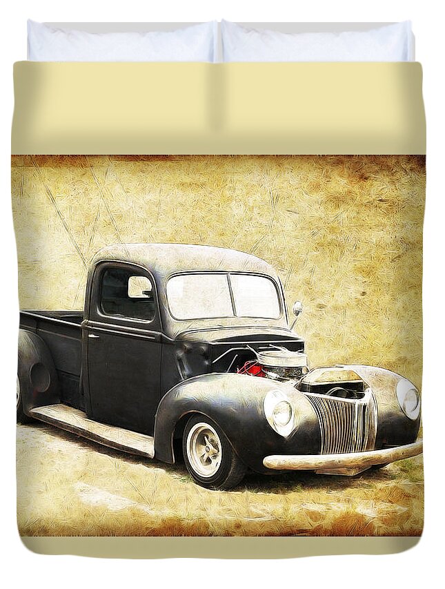 Classic Duvet Cover featuring the photograph 1940 Ford Pickup by Steve McKinzie