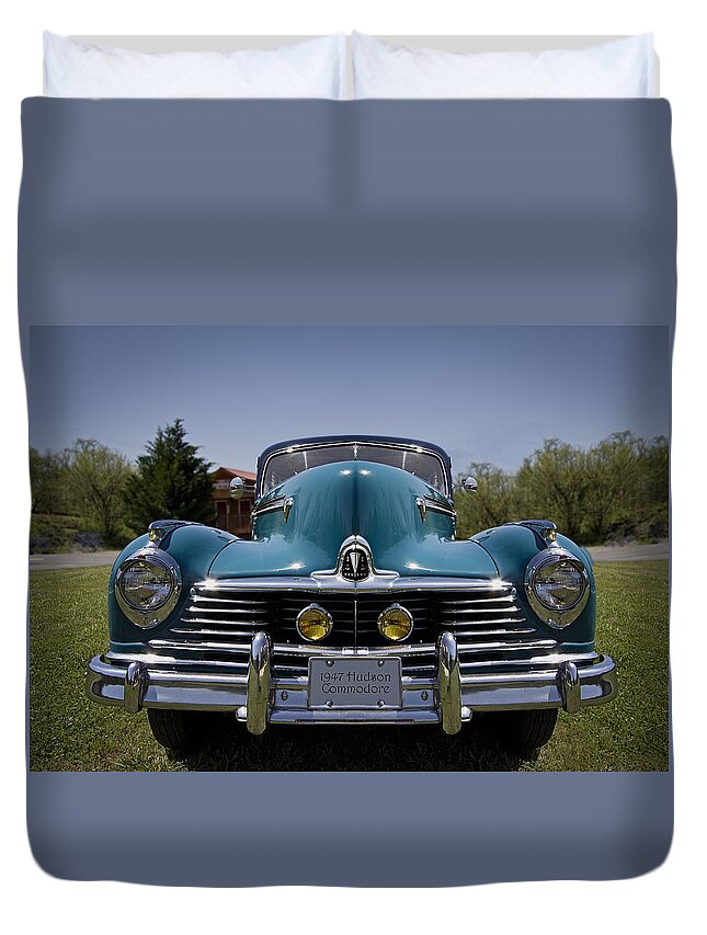 '47 Duvet Cover featuring the photograph 1947 Hudson Commodore by Debra and Dave Vanderlaan