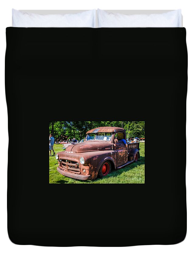 1952 Duvet Cover featuring the photograph 1952 Dodge Pickup by Grace Grogan