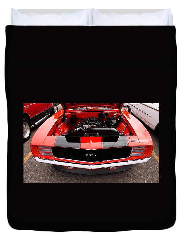 1969 Chevy Camaro Ss Duvet Cover featuring the photograph 1969 Chevy Camaro SS by Joann Copeland-Paul