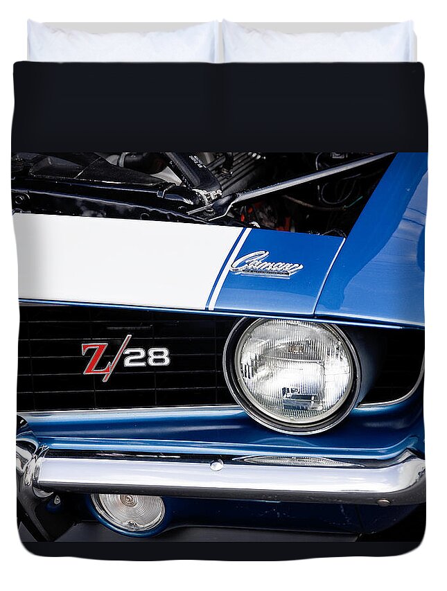 Camaro Duvet Cover featuring the photograph 1969 Z28 Camaro Real Muscle Car by Rich Franco