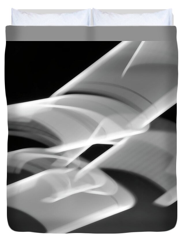 Black Background Duvet Cover featuring the photograph Abstract #2 by Michael Banks