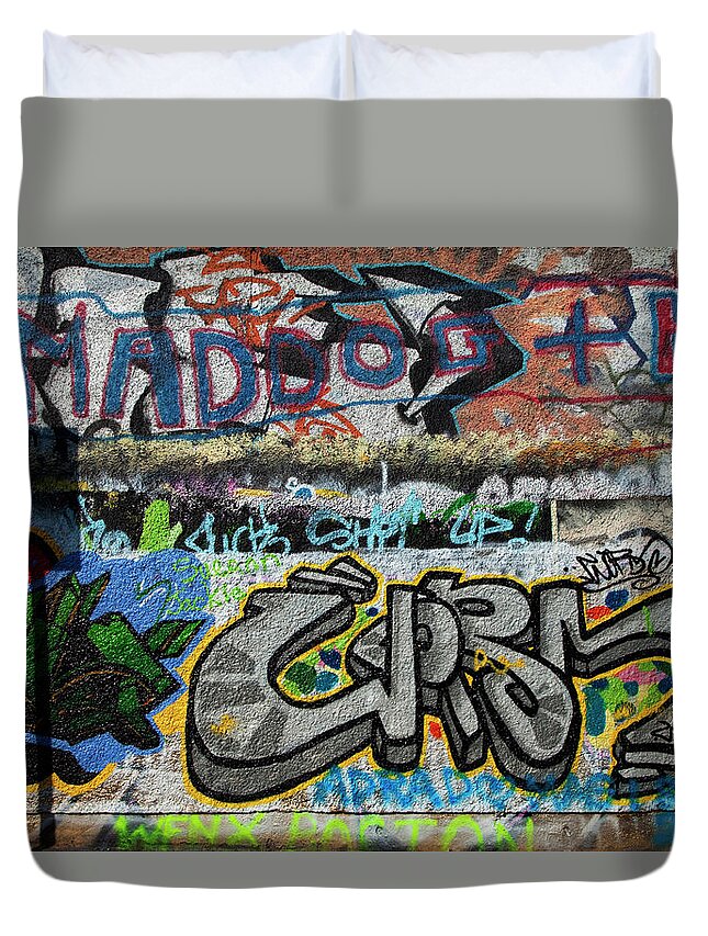 Artistic Graffiti On The U2 Wall Duvet Cover For Sale By Panoramic