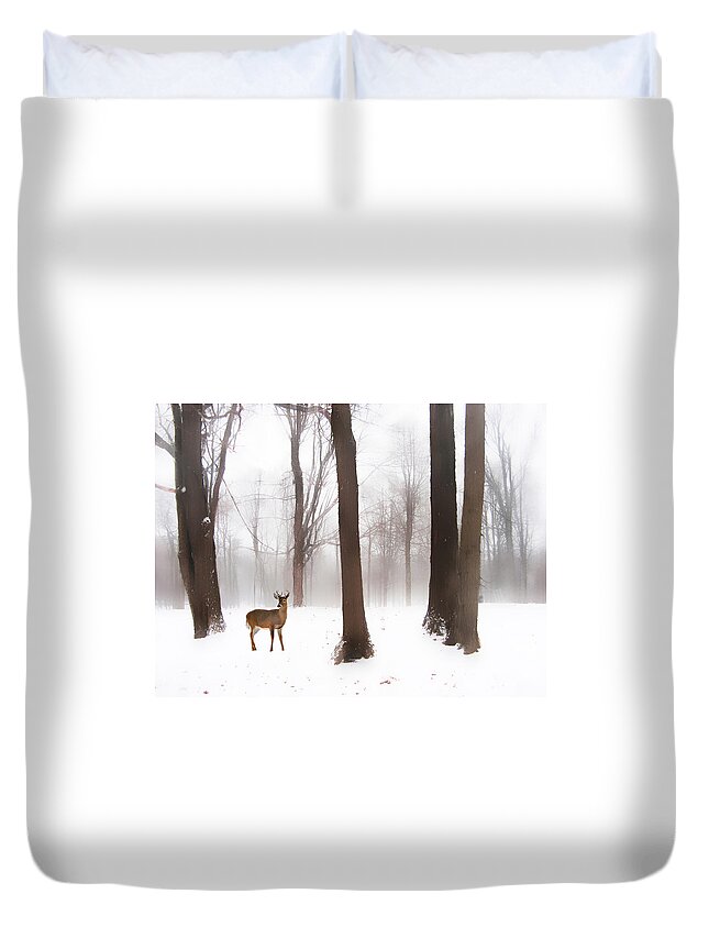 Winter Duvet Cover featuring the photograph As Winter Calls #2 by Jessica Jenney