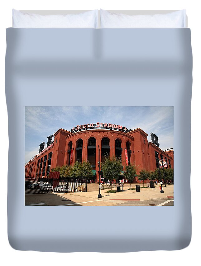 America Duvet Cover featuring the photograph Busch Stadium - St. Louis Cardinals #8 by Frank Romeo