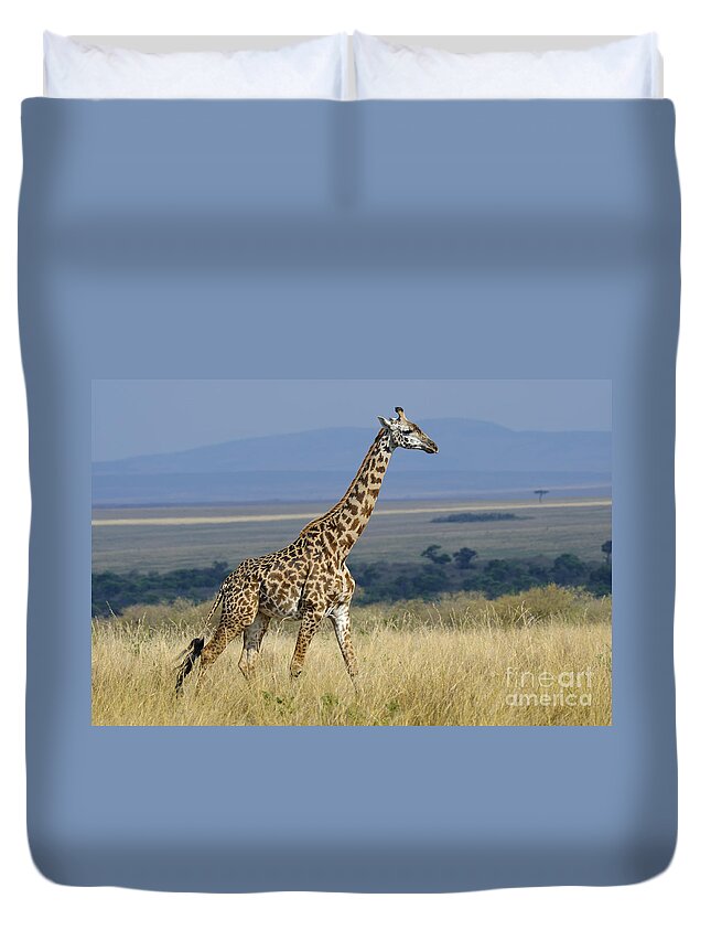 Africa Duvet Cover featuring the photograph Common Giraffe #2 by John Shaw