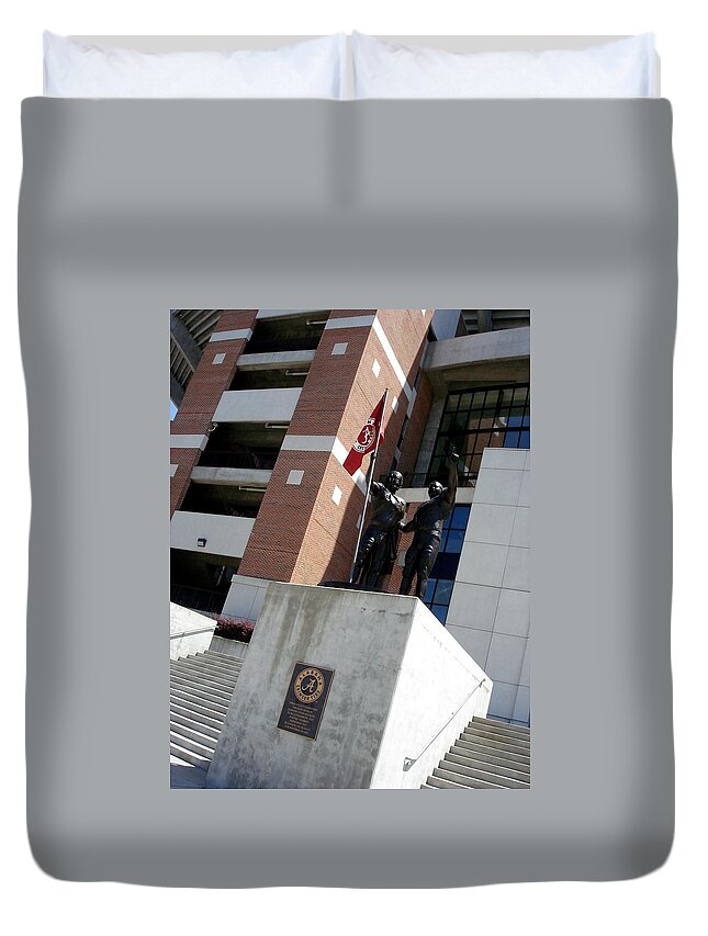 Gameday Duvet Cover featuring the photograph Crimson Walk of Champions by Kenny Glover