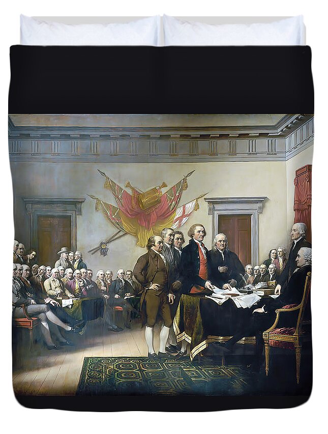 John Trumbull Duvet Cover featuring the painting Declaration of Independence #5 by John Trumbull