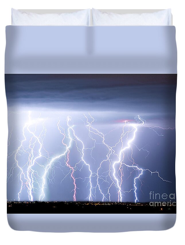 Lightning Duvet Cover featuring the photograph Electric Skies #1 by James BO Insogna