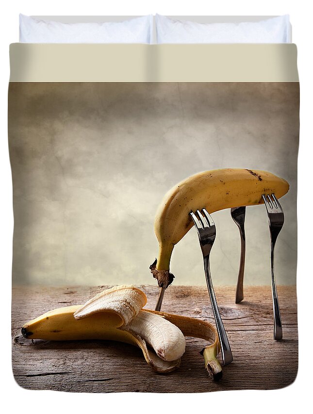 Banana Duvet Cover featuring the photograph Encounter by Nailia Schwarz