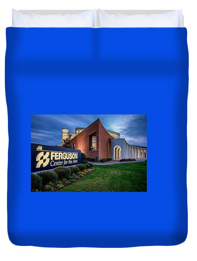 Cnu Duvet Cover featuring the photograph Ferguson Center for the Arts #5 by Jerry Gammon
