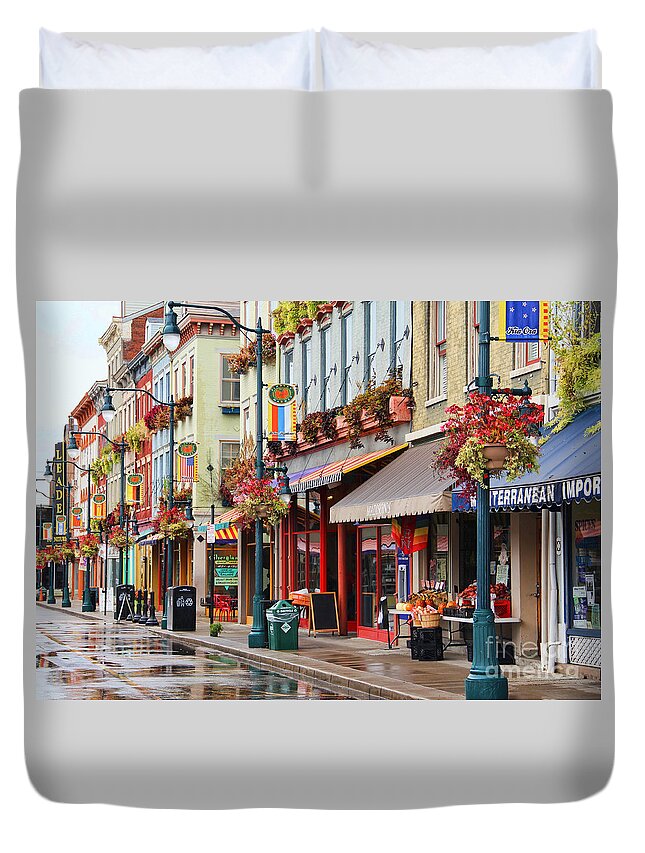 Findlay Market Duvet Cover featuring the photograph Findlay Market in Cincinnati 0009 by Jack Schultz