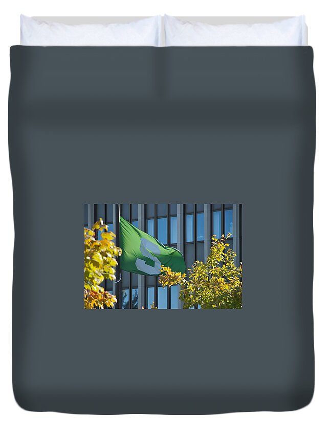 Fall Duvet Cover featuring the photograph Flag #2 by Joseph Yarbrough