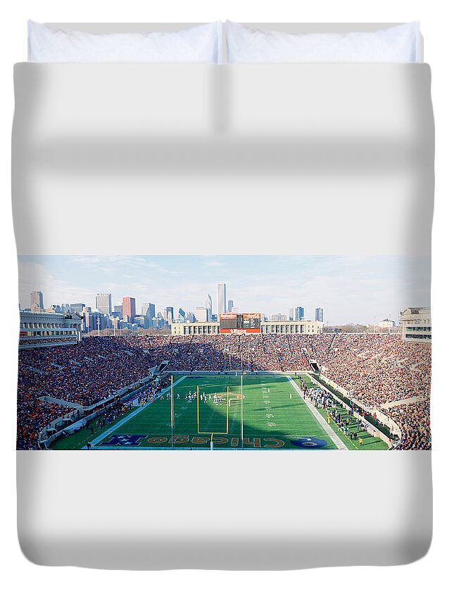 Photography Duvet Cover featuring the photograph High Angle View Of Spectators #2 by Panoramic Images