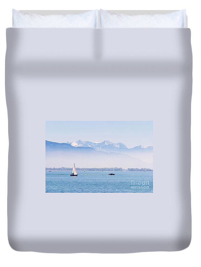 Alps Duvet Cover featuring the photograph Lake of Constance #2 by Nick Biemans