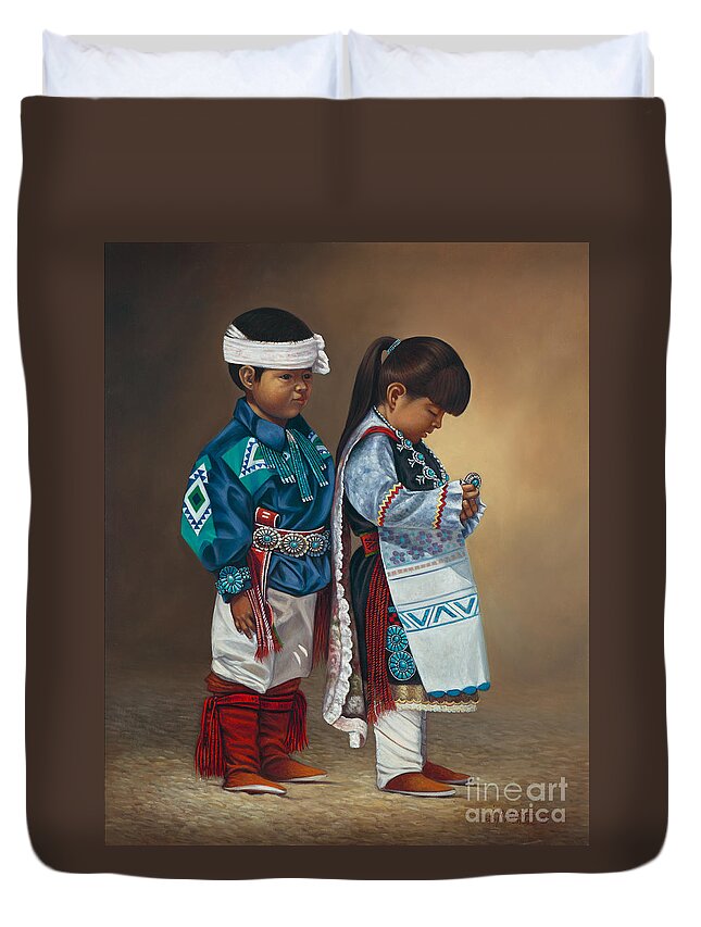 Legacy Duvet Cover featuring the painting Legacy by Ricardo Chavez-Mendez