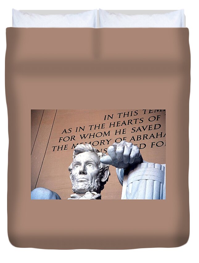 Washington Duvet Cover featuring the photograph Lincoln Memorial by Kenny Glover