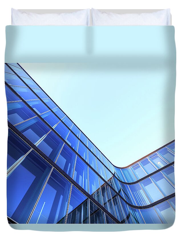 Working Duvet Cover featuring the photograph Modern Office Architecture #2 by Mf-guddyx