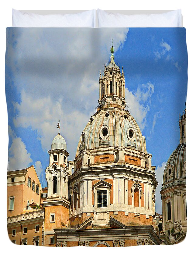 Rome Duvet Cover featuring the photograph Rome Italy #2 by Mindy Newman