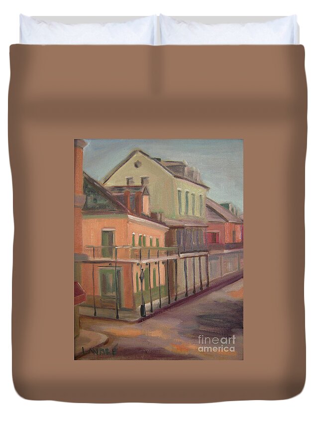 New Orleans Duvet Cover featuring the painting Royal Street II #2 by Lilibeth Andre
