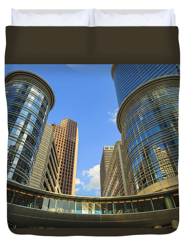 Architecture Duvet Cover featuring the photograph Skyscrapers #2 by Raul Rodriguez