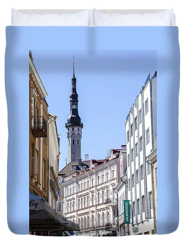 Estonia Duvet Cover featuring the photograph Tallin Estonia #2 by Jon Berghoff
