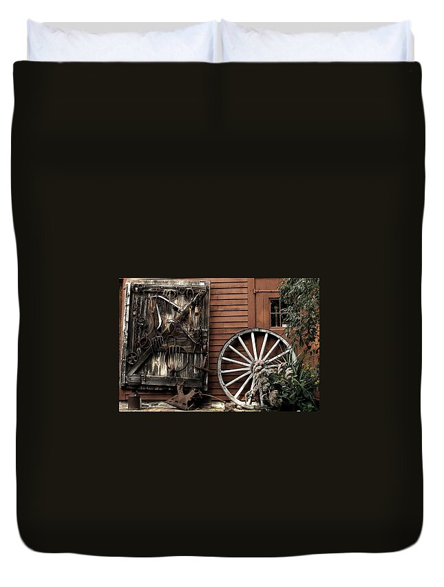 Farm Duvet Cover featuring the photograph Tools by Jeff Heimlich