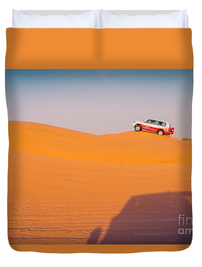  Duvet Cover featuring the photograph UAE #2 by Milena Boeva