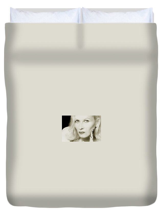 Woman Duvet Cover featuring the photograph Woman #2 by Christine Sponchia