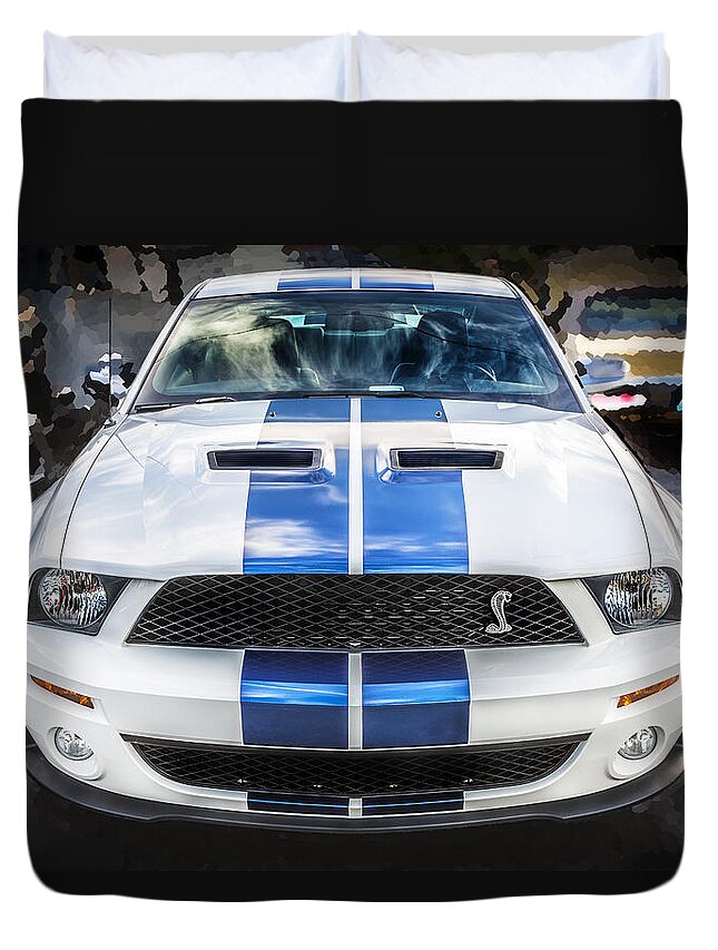 2007 Mustang Duvet Cover featuring the photograph 2007 Ford Shelby Mustang GT500 by Rich Franco