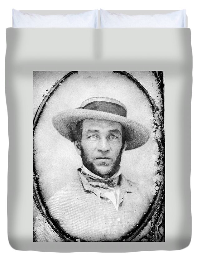 1855 Duvet Cover featuring the photograph Walt Whitman (1819-1892) #28 by Granger